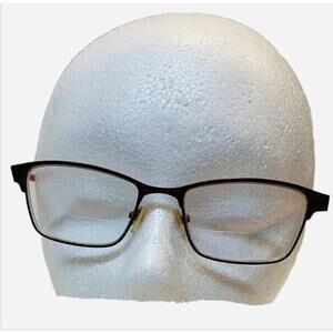 Eyeglass Frames Womens Golden Gate Red Plastic Metal Flexing Arms Square Glasses